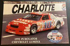 1992 Derrike Cope #10 Purolator Chevrolet Lumina - NASCAR Hero Card Handout picture