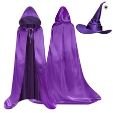 Witch Costume Kids, Witches Fancy Dress Complete Set with Hooded Cape Spider Witch Hu... picture