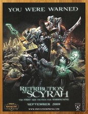 2009 Warmachine Retribution of Scyrah Print Ad/Poster Miniatures Figure Game Art picture