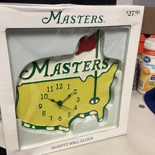 RARE NEW Vintage Classic Master's Golf Tournament Quartz Wall Clock Augusta picture