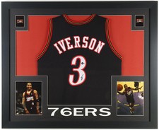 Allen Iverson Signed Custom Framed Jersey Display (Beckett) - Philadelphia 76ers picture