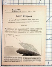 1981 Scientific American Laser Weapons Article Cold War Era Defense Ephemera picture