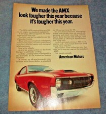 1970 AMC AMX Vintage Ad 