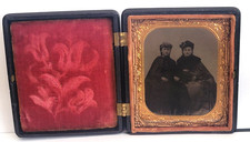1860S TINTYPE NOT DAGUERREOTYPE BEAUTIFUL ELEGANT YOUNG LADIES CIVIL WAR PERIOD picture