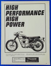 1966 Triumph TR6SR Trophy Ad High Performance Meriden Biker Cave Office Display picture