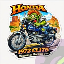 1972 Honda CL175 9x9cm Durable Die-Cut Vinyl Sticker Arizona Desert  5-6 picture
