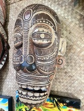 Traditional Tattooed PNG Tiki Mask by Smokin' Tikis Hawaii Oceanic picture