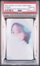 AESPA 2023 SEASON'S GREETINGS SYNNARA PRE-ORDER BONUS PHOTOCARDS KARINA PSA 10 picture