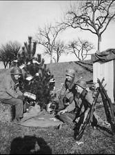 WW2 WWII Photo World War Two / US Army Christmas in Germany in 1944  / 1994 picture
