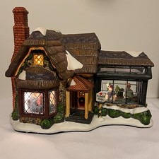 Victorian Village Collectibles Lighted Christmas House “Flower Shop” With Light picture