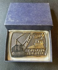 Vintage Belt Buckle Wyoming Studios Operating Engineer Union 234 1977 NIB picture