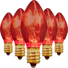 C-7 ORANGE CLEAR STEADY BULBS - BRAND NEW 2 BOXES OF 25 C7 AMBER STEADY BULBS picture
