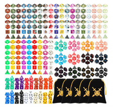 350 Pcs Compatible with DND Dice Sets Bulk Polyhedral Dice with Drawstring Ba... picture