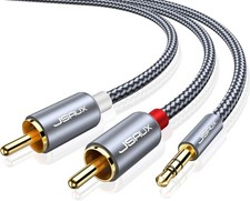 RCA to 3.5mm AUX Cable 6.6ft 1/8 Stereo Audio Adapter Cord for Phone TV Tablet picture