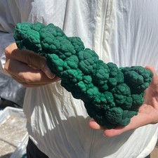 2.1lb Natural malachite crystal quartz rough Gemstone mineral specimen healing picture