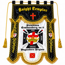 Knight Templar Custom Hand Embroidered Masonic Banner Premium Quality picture