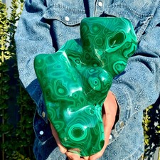 6.9LB Natural Polished Malachite Mineral freeform specimen Reiki Stone Healing picture