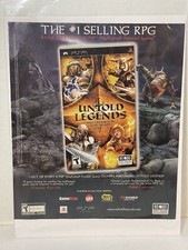 Untold Legends PSP video game print ad wall art ephemera picture