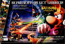 Ubisoft Rayman Arena Print Ad/Poster 2002 Vintage Video Game Print PS2 Xbox picture