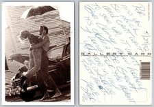 Continental Couple In Rain Gallery Card Postcard picture