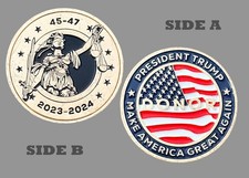 President Trump MAGA Donor Lady Justice 45-47 Challenge Coin  M#9 picture