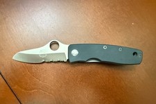Spyderco C19PS Robert Bob Terzuola Jr. ATS-34 Liner Lock / 1993 Aluminum Handle picture
