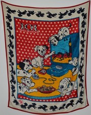 Rare CP Brand Blanket 101 Dalmatians Dalmatas Playing Video Games Mexico Variant picture