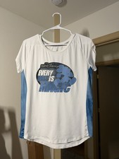 runDisney Every Mile Is Magic Mickey Mouse White Blue Short Sleeve T-Shirt S picture