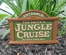 7 x 4.75 inch Personalized Disney Jungle Cruise Entrance Sign Plaque picture