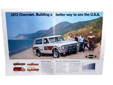 1971 Chevy Trucks Ad 1972 Blazer SUV 2 Page Vintage Chevrolet picture