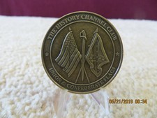 History Channel Club Challenge Coin Civil War Flags picture