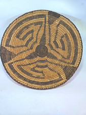 Antique Native American Yavapai Western Apache Style Coiled Basket Tray 10