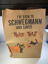 Halloween Trick Or Treat Schwegmann vintage New Orleans Grocery Store Paper Bag picture