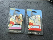Oliver and Company WDI Pin Set 35th Anniversary LE 300 Rita Einstein Pins picture
