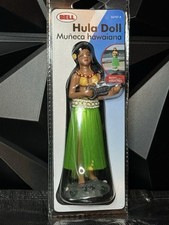 Bell Hawaiian Hula Girl Dashboard Doll Figurine with Green Skirt picture