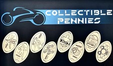 RETIRED Disney World Smashed Pressed Elongated Penny Set 8 Tron Lightcycle Run picture