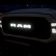 2019–2023 RAM 1500 LED Lighted Grille Emblem – Black Finish Illuminated Front Ba picture