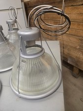 Holophane Lobay 685 Industrial Light Lamp Fixture W/Glass Shade & Alum. Cover picture