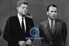 JOHN F. KENNEDY & RICHARD NIXON DEBATE CHICAGO 1960 4X6 PHOTO picture