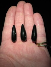 WYOMING EDWARDS BLACK JEWELRY SUITE UNDRILLED ROUNDED PEAR SHAPES picture