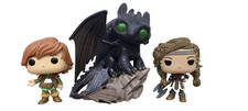 Funko Pop Deluxe How to Train Your Dragon Toothless Hiccup & Astrid Bundle picture