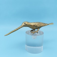 Brass Long-billed Bird Figurine with Long Beak picture