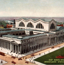 Bird's Eye View Pennsylvania Station New York Postcard 1910s Luckybuck 5157 picture