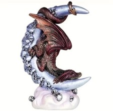 Dragon On The Moon Figurine - Resin Casting - Fast  picture