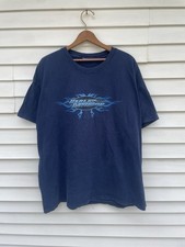 Vintage Harley-Davidson Blue flames Dudley Perkins Co. XXL T-Shirt 2002 flameer picture