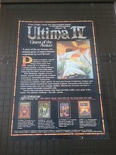 Ultima IV Origin Systems Compute Game Print Ad 1986 8X11 picture
