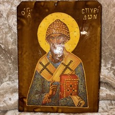 Vintage Greek Icon of Spyridon picture