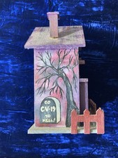 Halloween Haunted House Mansion One Of A Kind Must See COVID 19 Scary Hand Paint picture