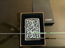 zippo lighter vintage,  2003 New Highly Engraved In Box picture