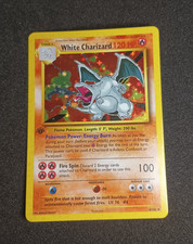 White Charizard custom Pokémon Trading Card picture